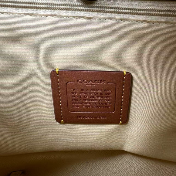 Coach City Bucket Bag Shoulder & Crossbody In Signature Canvas/Hay CT800 NWT - Picture 9 of 10